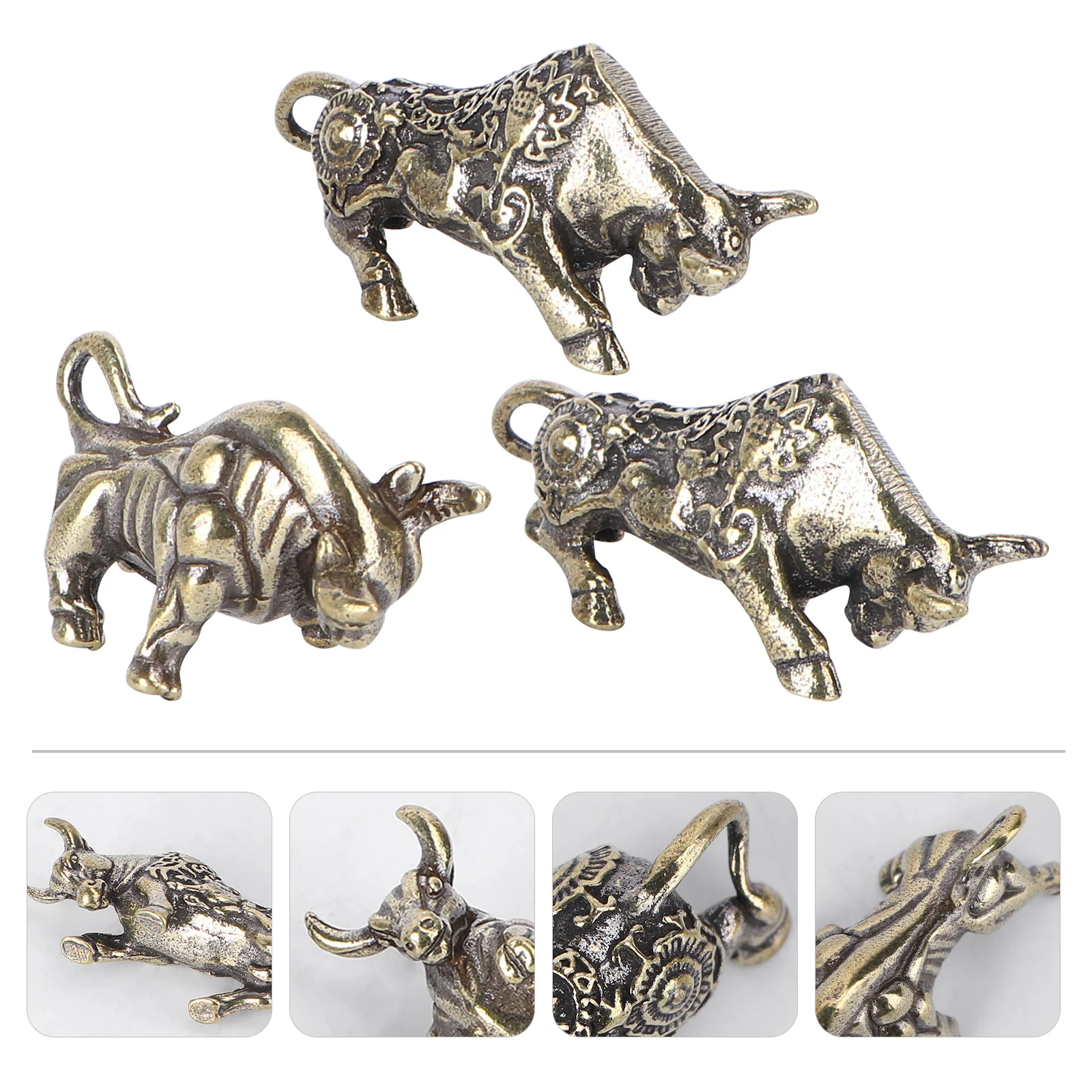

Fortune Cow Pendant Key Vintage Toys Accessory Bag Pendants Cattle Shaped Decorative