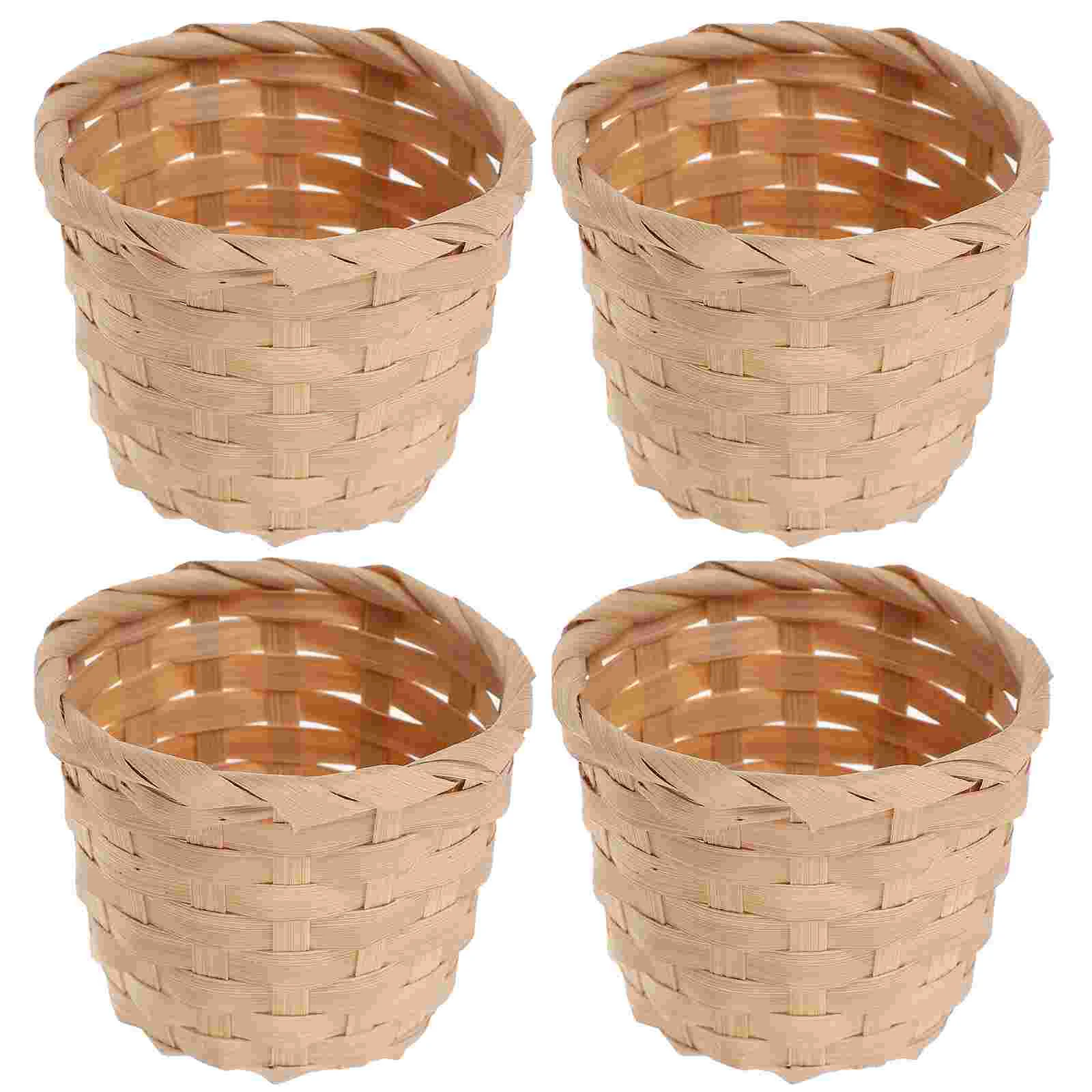 

Basket Baskets Mini Woven Storagesmalleaster Tiny Flower Rattan Crafts Wicker Pot Party Miniature Favor Can Planter Indoor Trash
