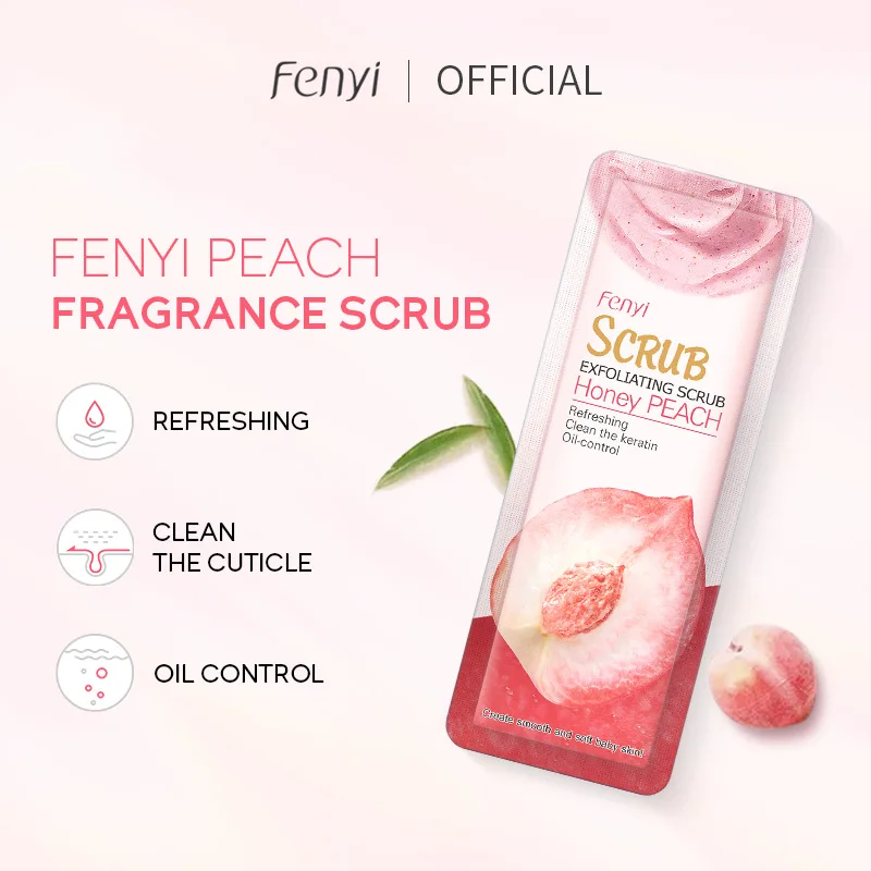 Body Scrub Face Exfoliating Peach Extract Deep Cleansing Moisturizer Soft Whitening Skin Care Body Care