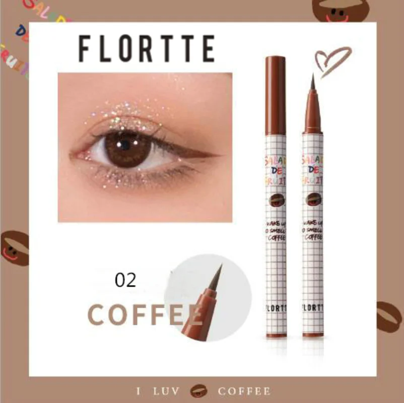 

FLORTTE Fruit Salad Series Color Waterproof Liquid Eyeliner Long-lasting and Non-smudging Easy to Wear Eye Makeup Cosmetics