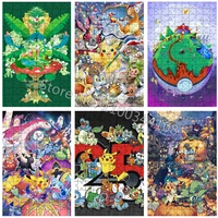 pokemon cartoon character puzzle creative jigsaw puzzles pikachu cute toy diy imagine assembly educational toys for children