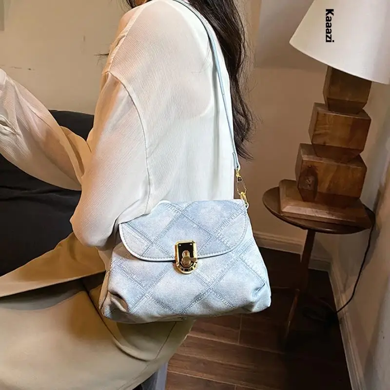 

Summer New Denim Hobo Shoulder Bag Crossbody Bags Ladies Luxury High Quality Casuals Handbag High Fashion Versatile Designer