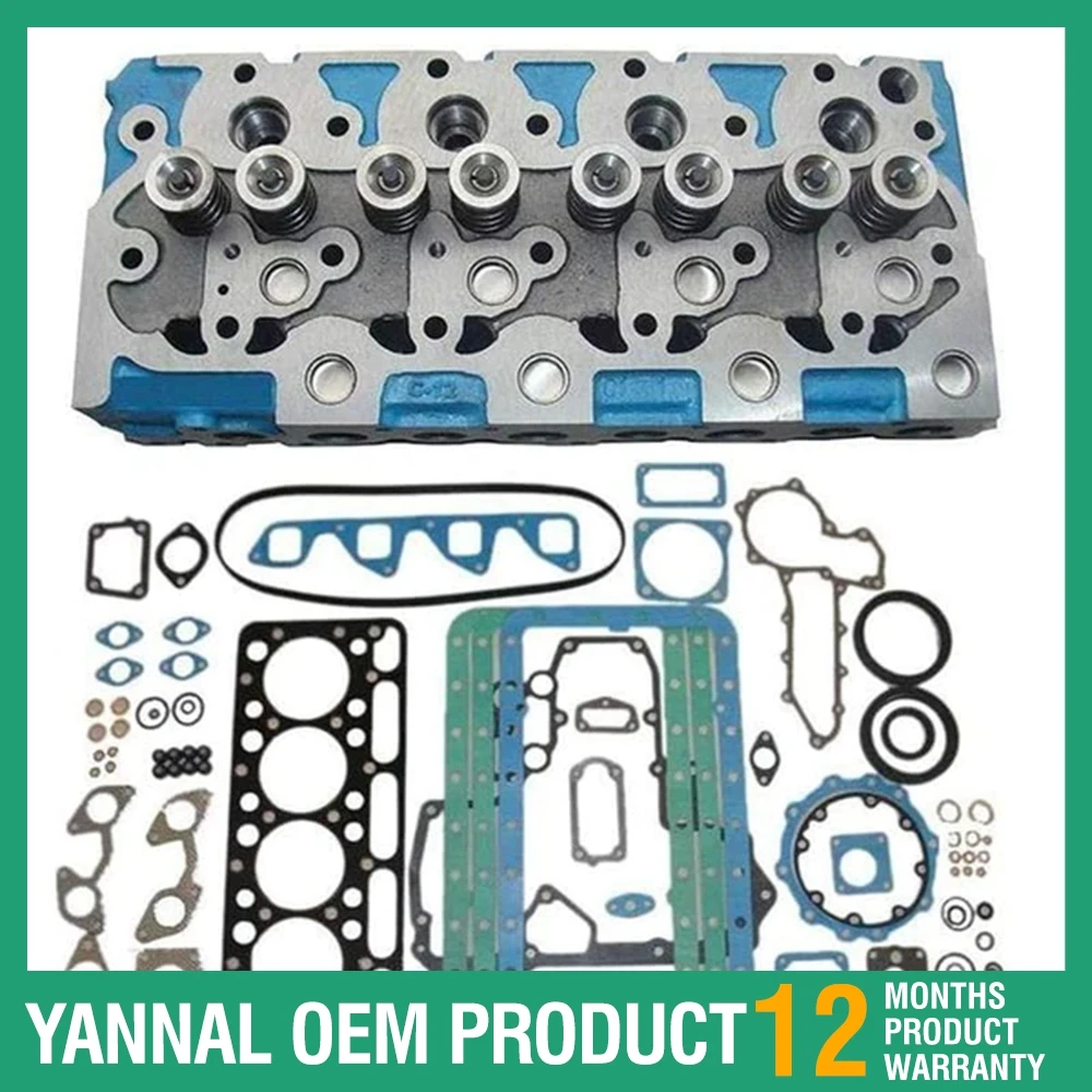 

Competitive Price Kubota V1902 Complete Cylinder Head+Full Gasket For Holland Skid Steer L553 L555