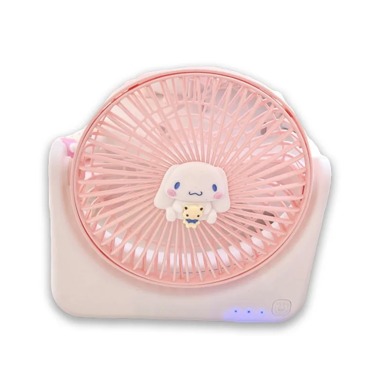

19,6 см Sanrioed Cinnamorol Kawaii Аниме настольный маленький вентилятор для общежития офиса беззвучный Usb зарядка подарок на день рождения Рождественск...