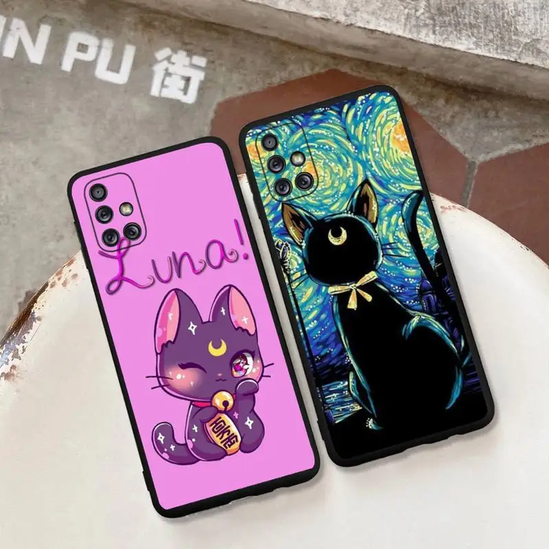 Купи Cute Sailor Moon Cat Phone Case For Samsung Galaxy Note 20 Ultra 7 8 9 10 Plus lite M31S M30S M51 M21 Soft Cover за 117 рублей в магазине AliExpress