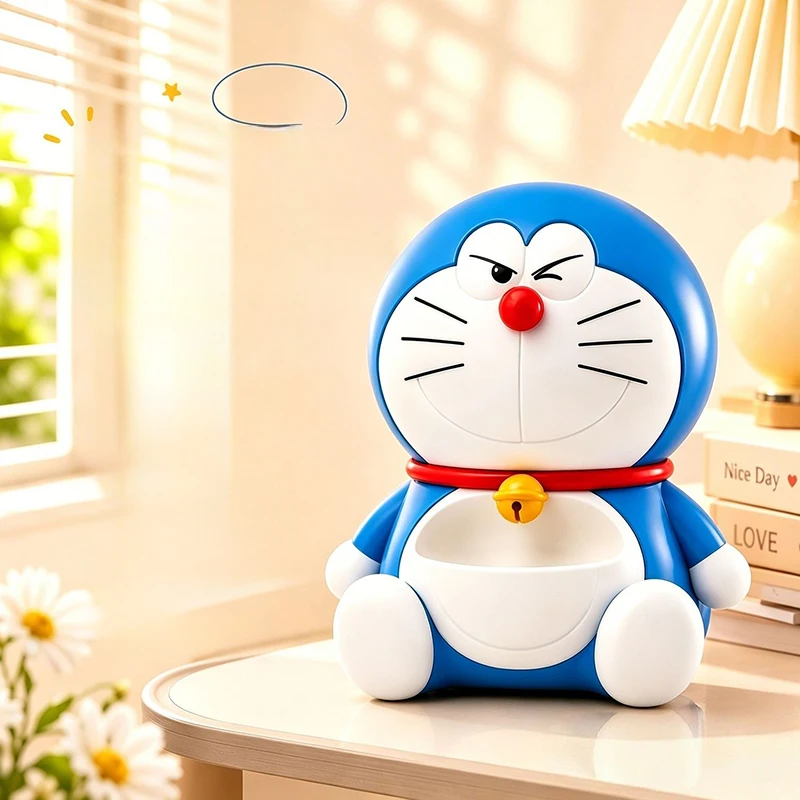 Фото Настольный органайзер Doraemon: милый аниме-бокс для хранения мелочей, поднос для прихожей, декоративное украшение, держатель для ключей и косметики, подарки №1