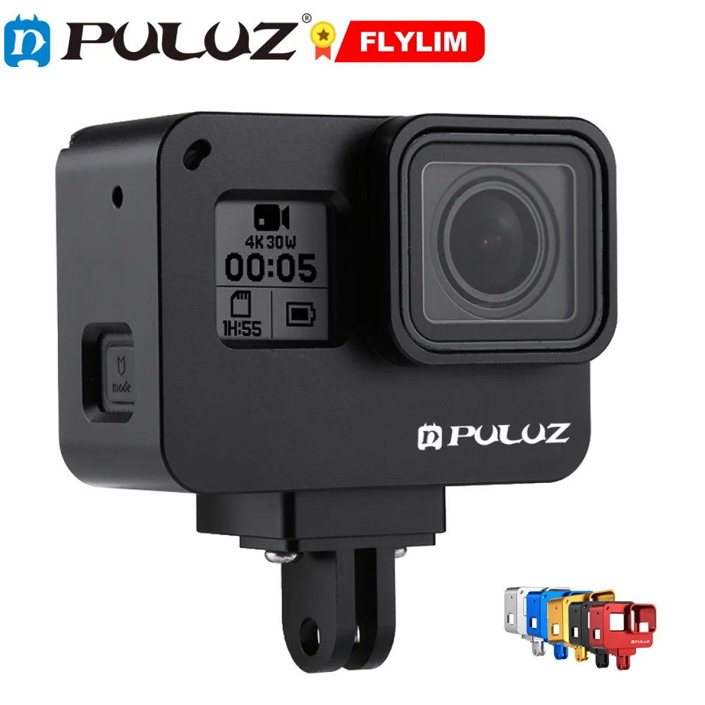 

Твердый защитный чехол PULUZ для 7 дюймов, черный, 6 дюймов + защитная рамка для камеры Go Pro 5/6 2018