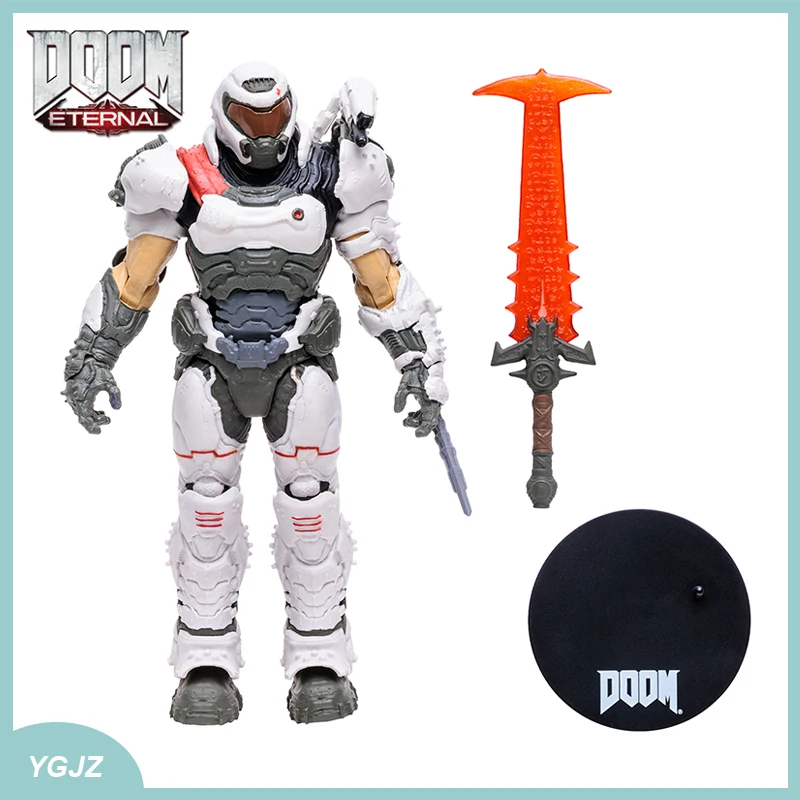 

Mcfarlane Toys Doom Slayer Action Figure White Armor Doom Eternal Anime Figures Figurine Statue Model Dolls Collectible Kid Gift