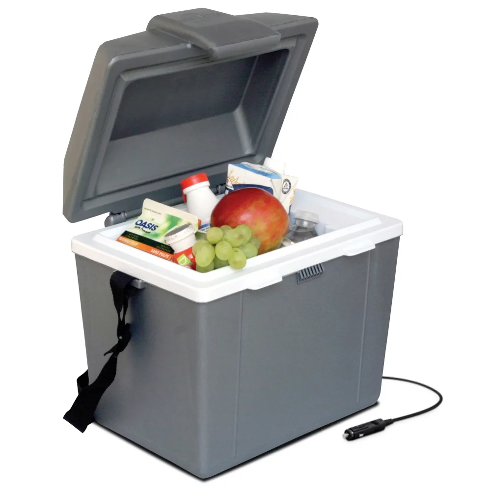 

P9 Iceless 12V Electric Cooler Warmer, 9.3L/9.8 qt Portable Ice Chest Grey