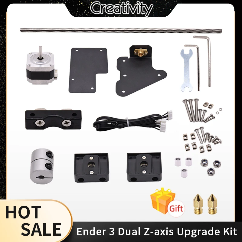 Ender 3 Dual Z-axis Upgrade Kit with Lead Screw and Stepper Motor MK8 Nozzle for Ender 3 pro Ender 3V2 3D Printer All Metal  kit