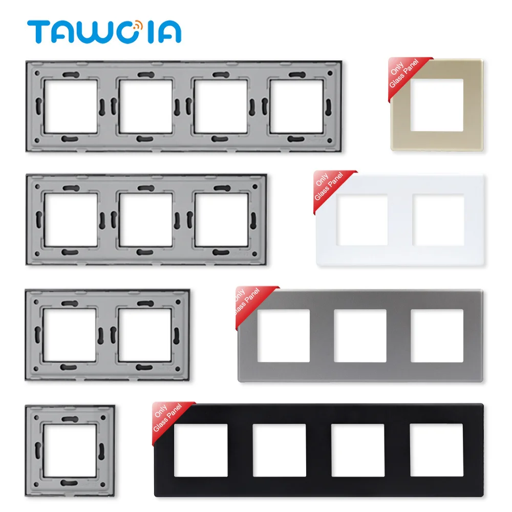 TAWOIA только пластиковая рамка панель Одиночная двойная настенная розетка три
