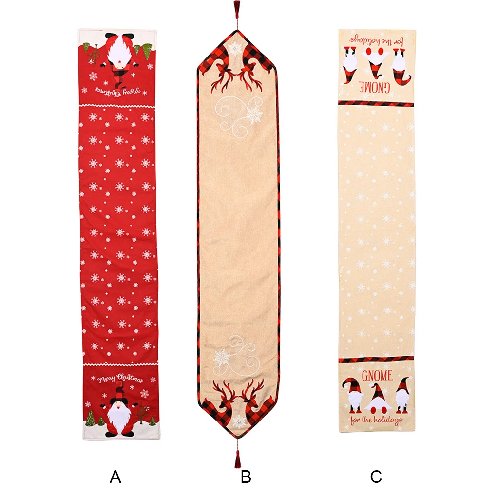 

Xmas Table Runner Printed Placemat Stitching Tablecloth