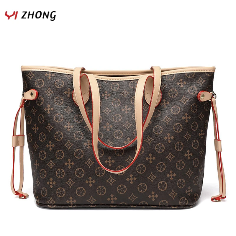 

YIZHONG Fashion Soft Leather Tote Bag Women's Bag 2022 Trend Luxury Brand Designer Handbag Large Capacity Casual Bolsa Feminina
