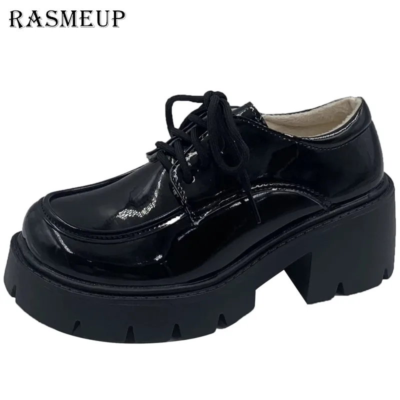 Туфли RASMEUP маленькие кожаные женские туфли британская девушка японская дикая