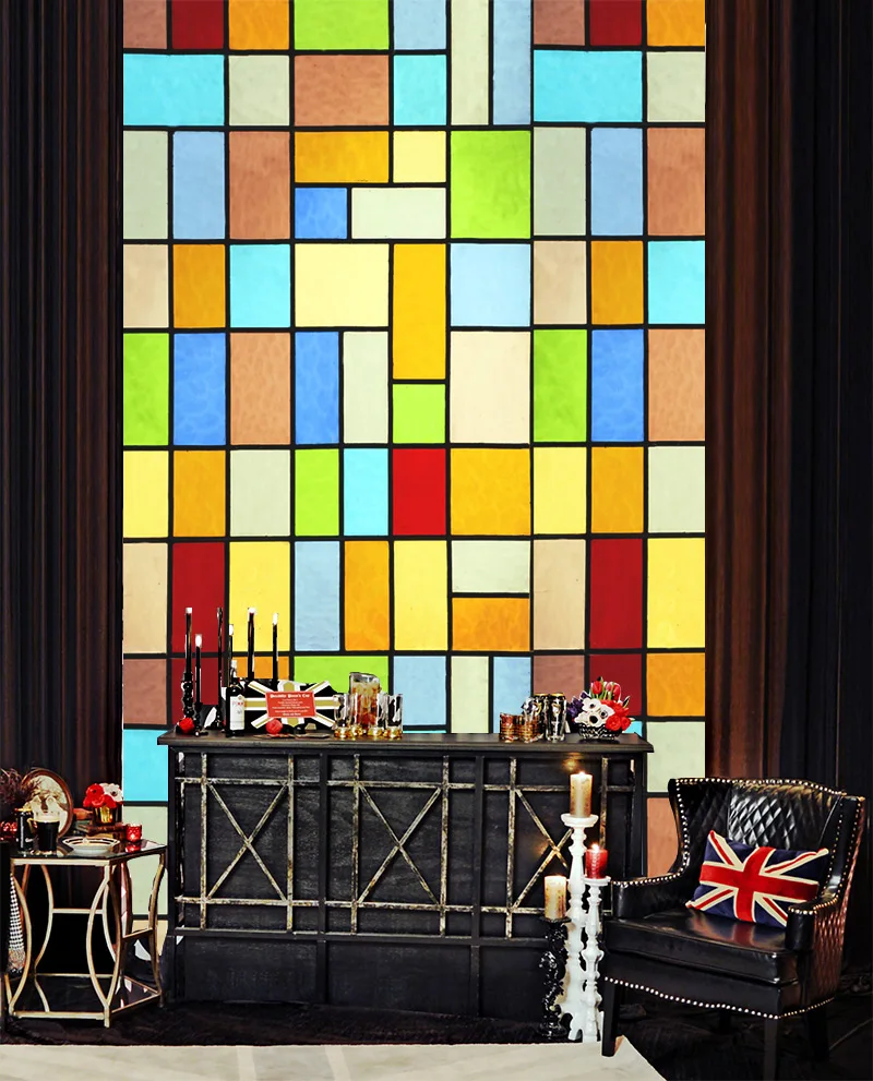 Ретро стеклянная наклейка в европейском стиле церковная живопись имитация