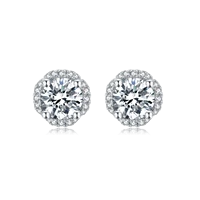 gra 0 5carat d color moissanite stud earrings fashion design top quality 925 sterling silver jewelry for gift