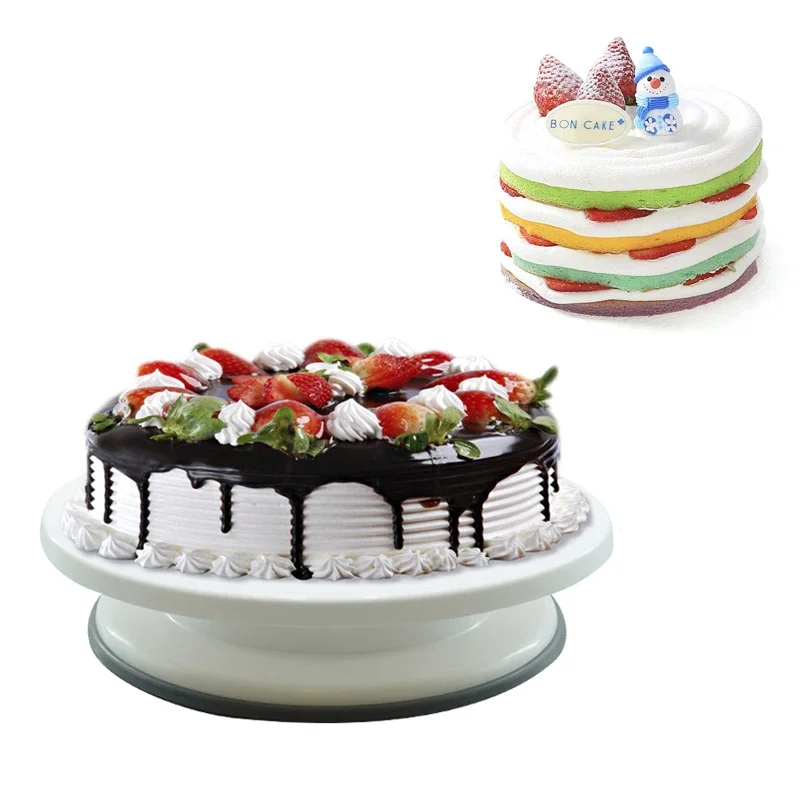 

Резиновый нескользящий пластиковый поворотный стол для украшения тортов, ручная подставка для тортов, инструменты для выпечки, нескользящий круглый стол для торта, кухня