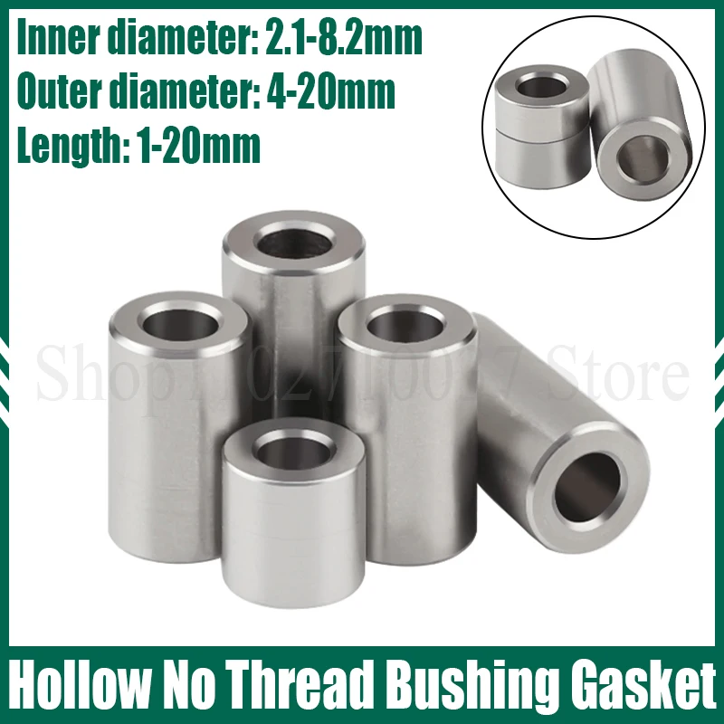 

5/10 шт., нерезьбовая плоская шайба, втулка, прокладка, круглая полая прокладка, ID = 2,1-8,2 мм, наружный диаметр = 4-20 мм, длина = 1-1-20 мм