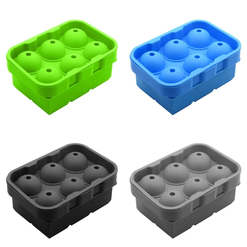 

H55E 2 PCS Ice Cube Trays Round and Square Ice Cube Moulds Easy to Release for Juice