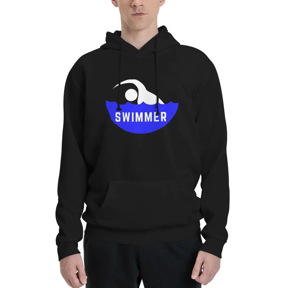 

Couples Plus Velvet Hooded Sweater Novelty Swimmer Word Swimmer Swim 11 Unique sexy Hooded rope pullover Top quality Home