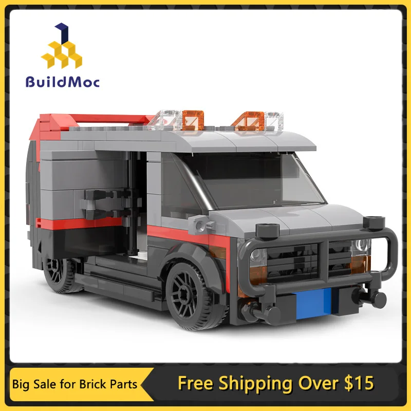 

Модель автомобиля MOC A-Team Vandura Van, строительные блоки, игрушки «сделай сам», кирпичи, образовательный Рождественский подарок для детей
