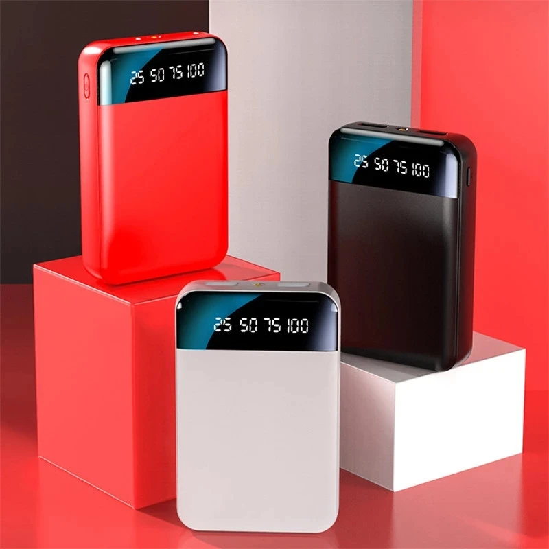 power bank 30000mah mini charger led light lcd digital display portable external battery suitable for iphone samsung free global shipping