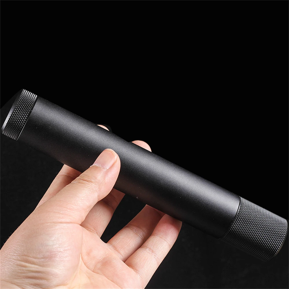 

3 in 1 Cigar Tube Case Zinc Alloy Multifunction Metal Cigar Tube for 1 Portable Travel Cigar Humidor Holder Box Tank