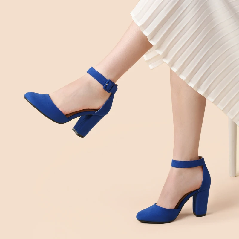 

Dream Pairs Women's High Heels Chunky Wedding Pumps Shoes Closed Toe Ankle Strap Party Pumps Dress Shoes for Women 2022