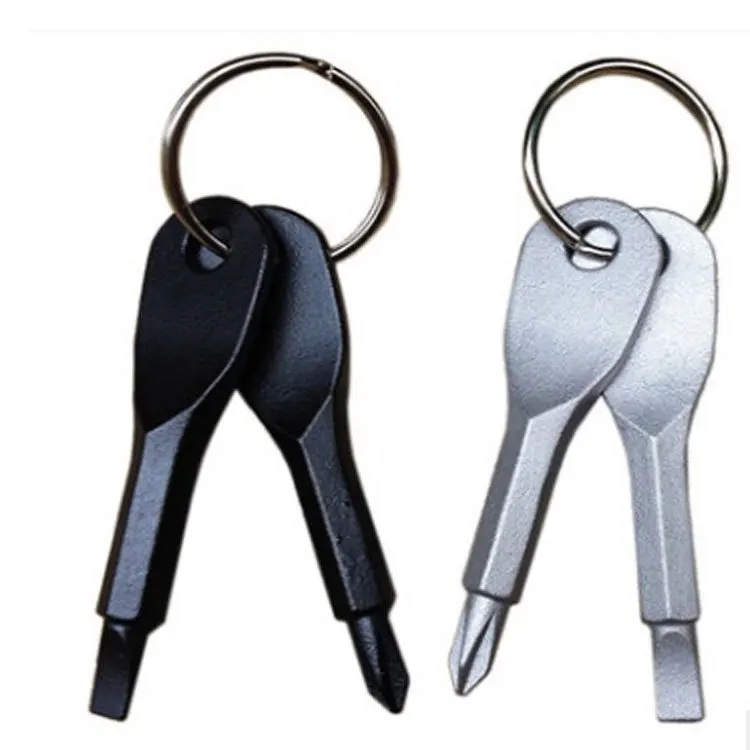 

Pocket Repair Tool Multi Mini Gadget Camp Portable Phillips keyring Hike Outdoor Slotted Screwdriver Key Ring Hiking accessories