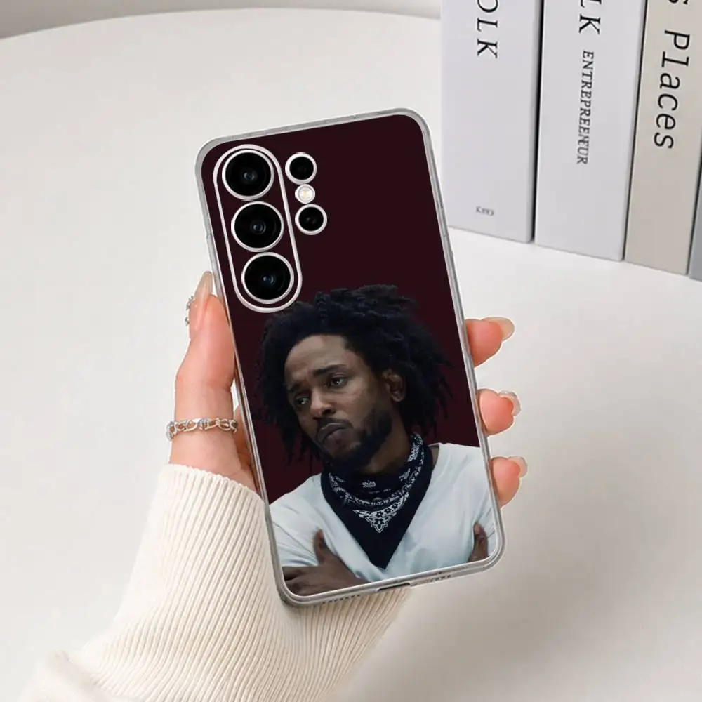 Фото Чехол для телефона с изображением рэпера Кендрика Ламара для Samsung S25, S24, S21, S22, S23, S30, Ultra, S20, Plus, FE, Lite, прозрачный №5