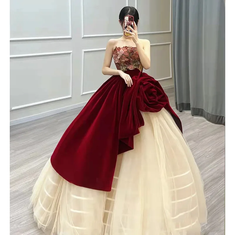 Фото Новые платья Quinceanera, бальные платья из органзы с аппликациями на день рождения, милое платье для выпускного вечера 15 16, Vestido De 15 Anos, 2–10 лет №1