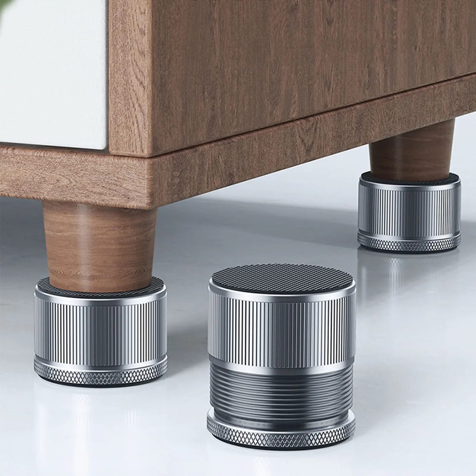 

Bed Furniture Risers Adjustable Heightening Pad Aluminum Alloy Heavy Duty Risers For Sofa And Table Liftable Anti-skid Furniture