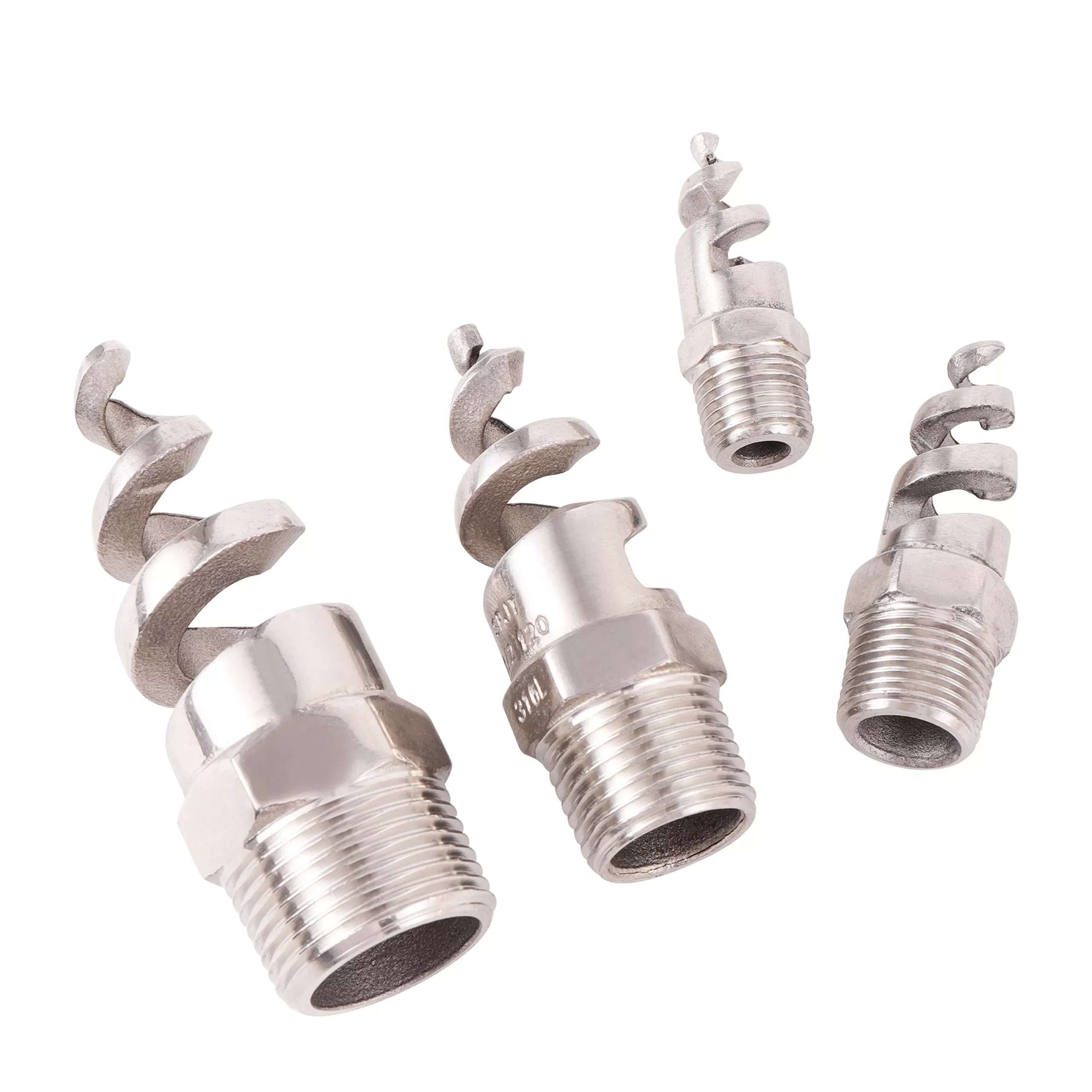 

3/8" 1/2" 3/4"1/4" 1"Male Thread Full Cone Spiral Jet Nozzle Stainless Steel Watering Mist Sprinkler Garden Lawn Irrigation Tool