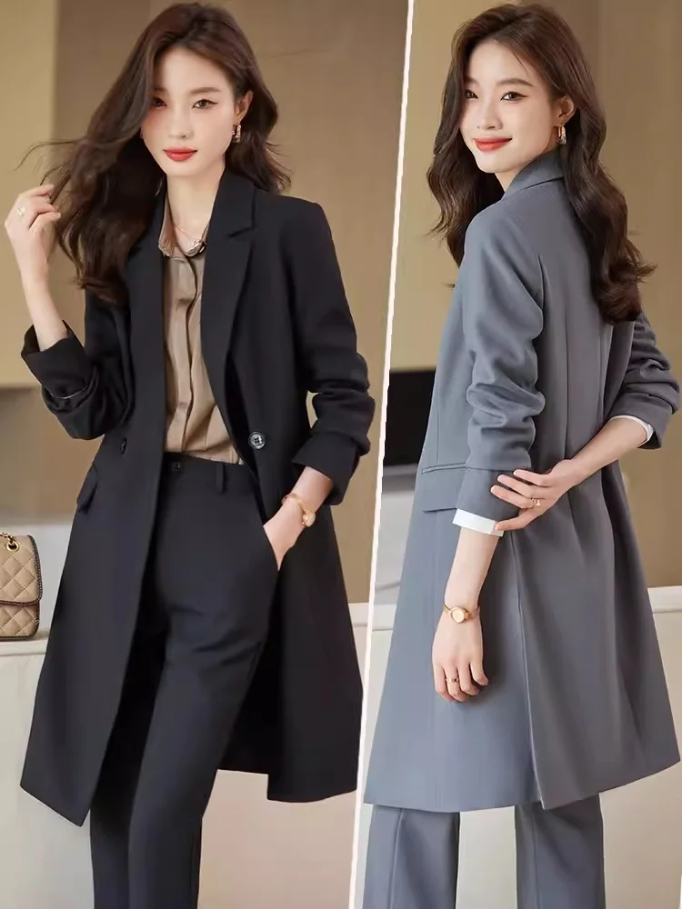 Тренч женский новинка 2024 модный драпированный серый свободный костюм средней