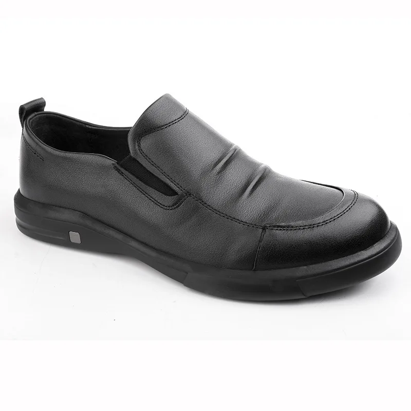 

Korean Business Dress High Quality Genuine Leather Shoes mens round Head Soft Bottom Soft Casual Shoes male Men Dress Shoes