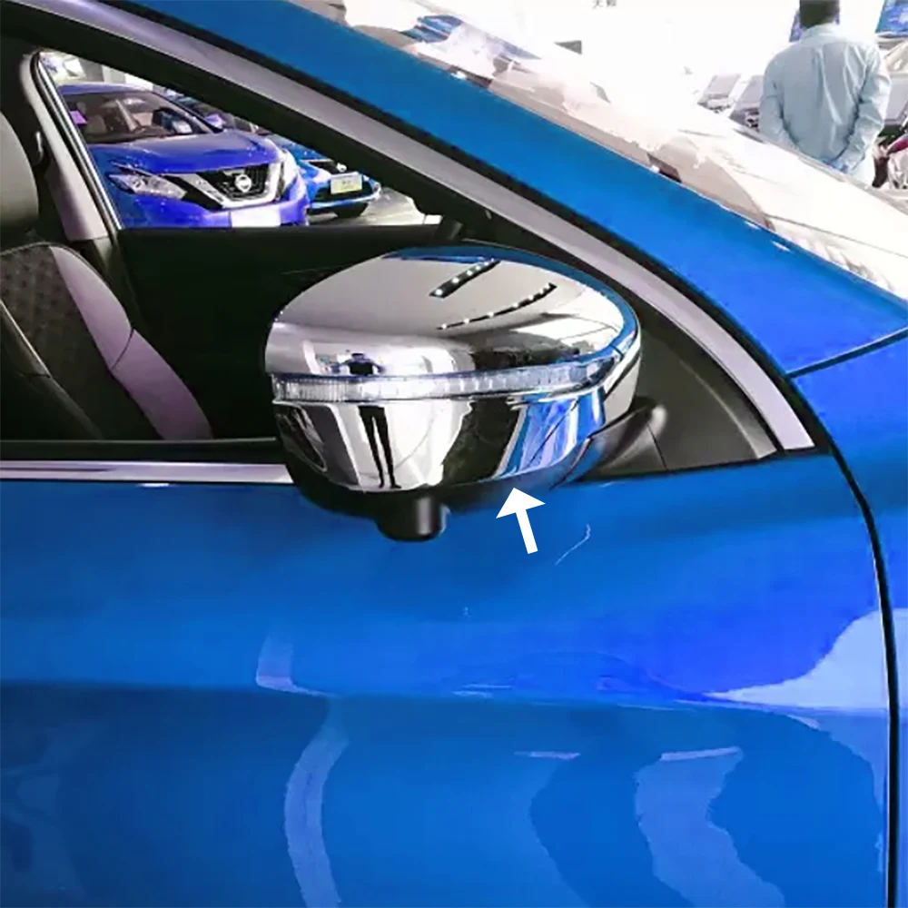 

Хромированные накладки на дверные зеркала с боковым обзором для Nissan Qashqai J11 2015-2019 2020, аксессуары для стайлинга автомобиля