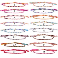 2022 european and american new summer beach bohemian cotton and linen hand woven bracelet cotton rope weaving