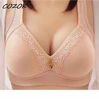 cozok womens sport bras sexy lace bra push up plus size bralette thin cup underwire brassiere underwire lingerie underwear top