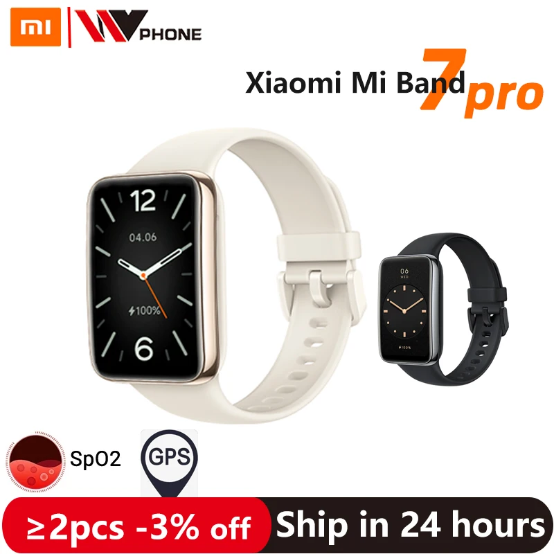New Xiaomi Mi Band 7 Pro With GPS Smart Bracelet AMOLED Screen Blood Oxygen Fitness Traker Waterproof Xiaomi Smart Band 7 Pro
