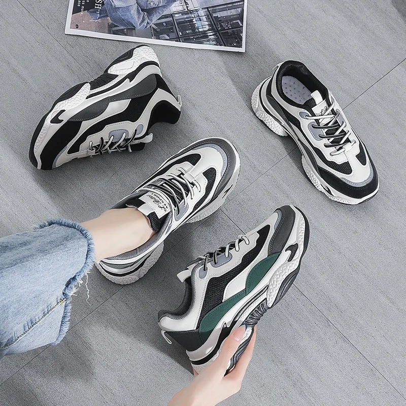 Кроссовки женские кожаные дышащие на плоской подошве белые Осень-зима 2022 | Обувь