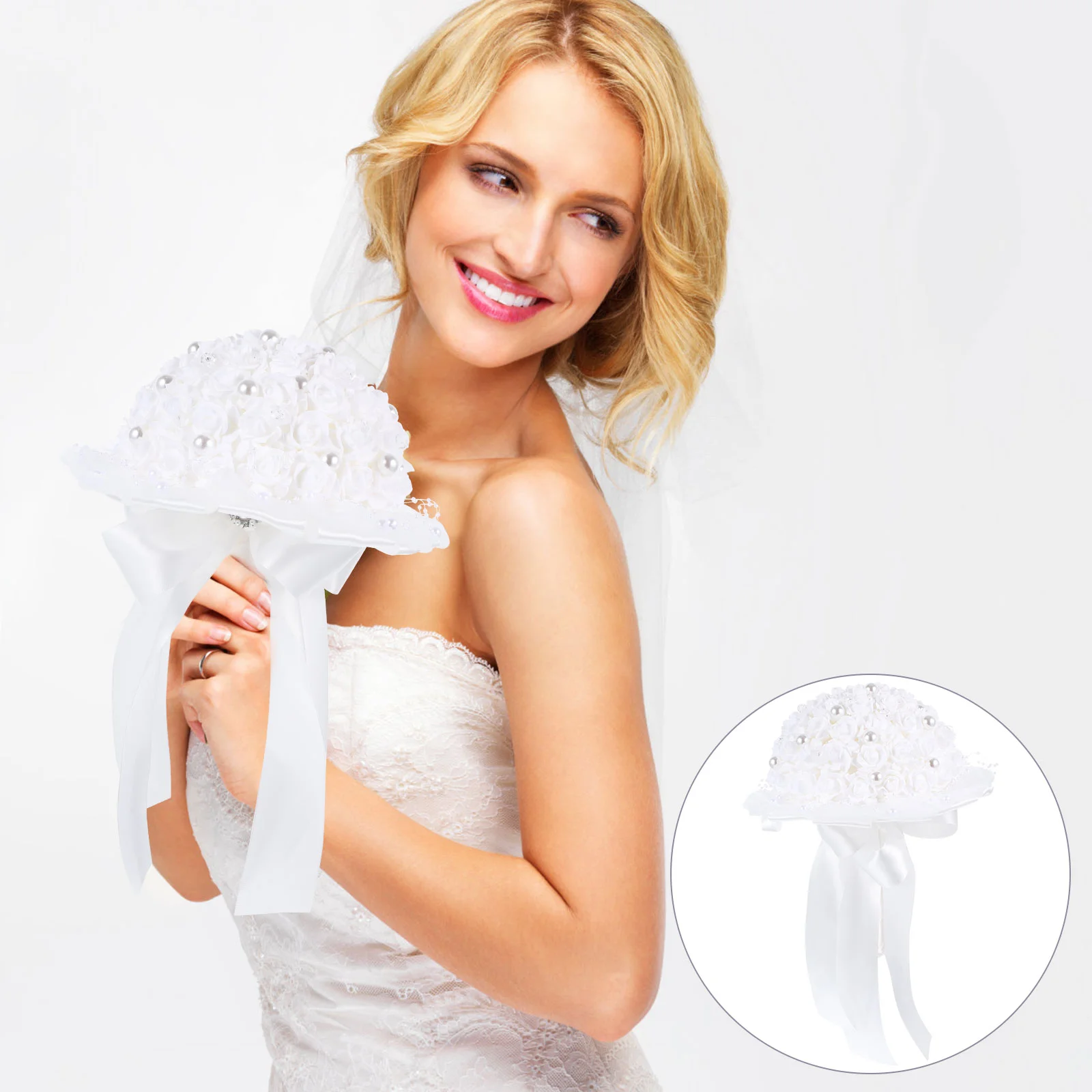 

Bouquetbridal Wedding Bouquets Bride Artificial Bridesmaid Flower Decoration Romantic