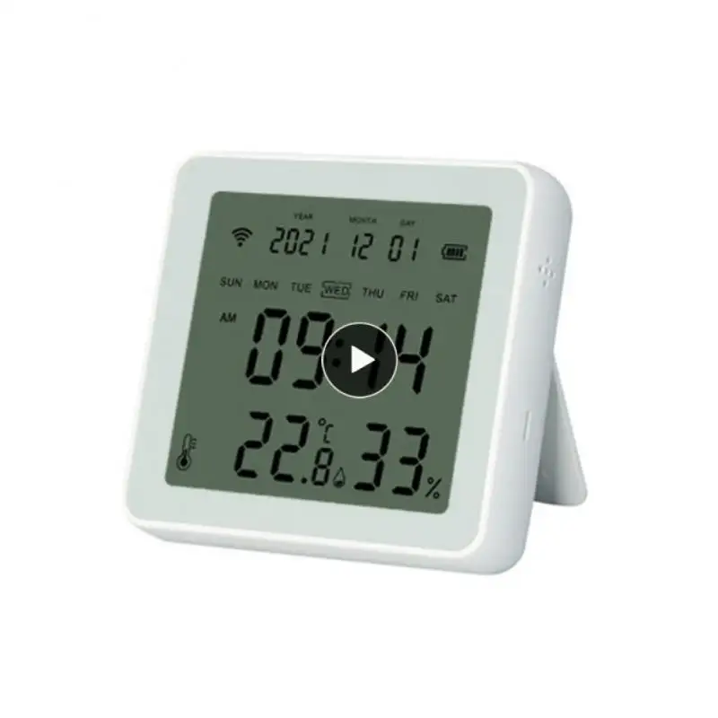 

Low Power Alarm Clock Wireless Backlight Alarm Indoor App Push Temperature And Humidity Sensor Tuya Mini