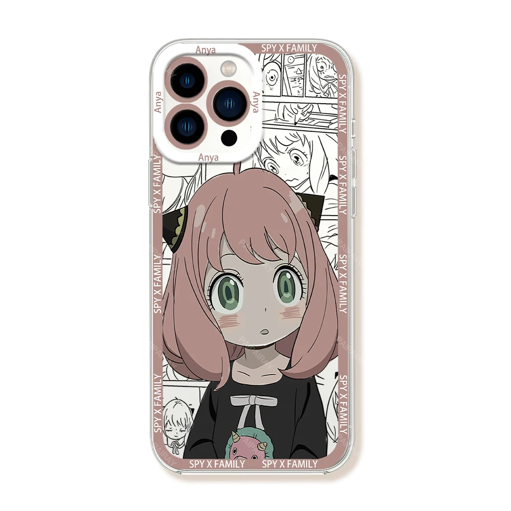 S-SPY X F-FAMILY Anya Hot Cute Kawaii для Xiaomi Redmi K60 Poco Note 14 13 C12 Pro Plus Ultra Cover Прозрачный корпус безеля