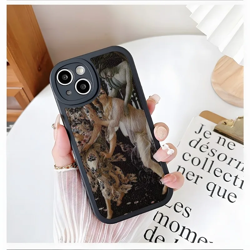 

Botticelli La Primavera Phone Case For IPhone 14 13 12 11 Pro Max Mini X XR XS 6 7 8 Plus Mini 2022 Lambskin Silicone Shell