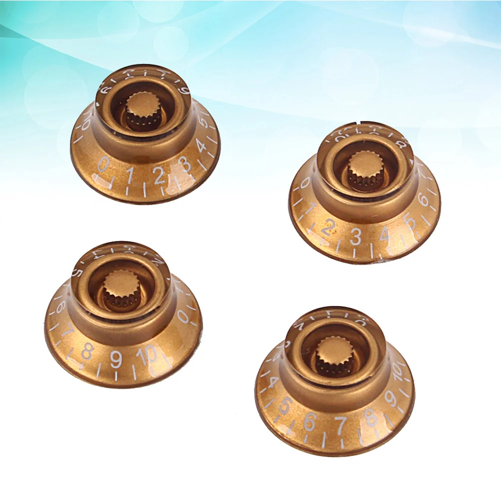 

4pcs Control Knobs Style Round Plastic Rotary Speed Volume Tone Knobs for Guitar