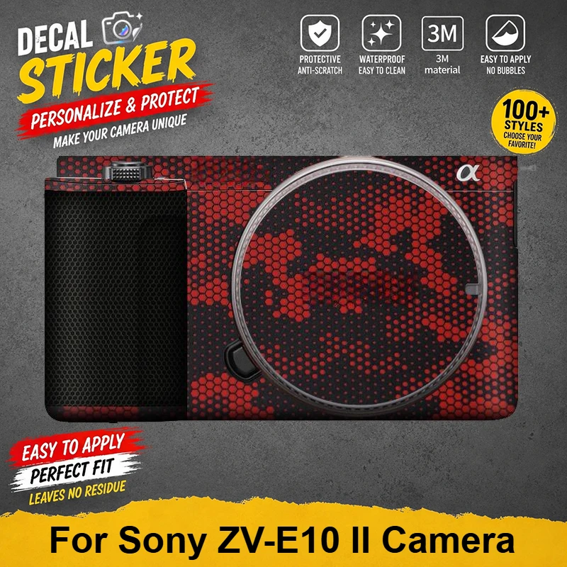 Фото Наклейка-скин PrizMo для камеры Sony ZV-E10 II, наклейка-скин Alpha ZVE10 II, наклейка-скин ZVE102 для камеры Sony ZV-E10 Mark 2 №1