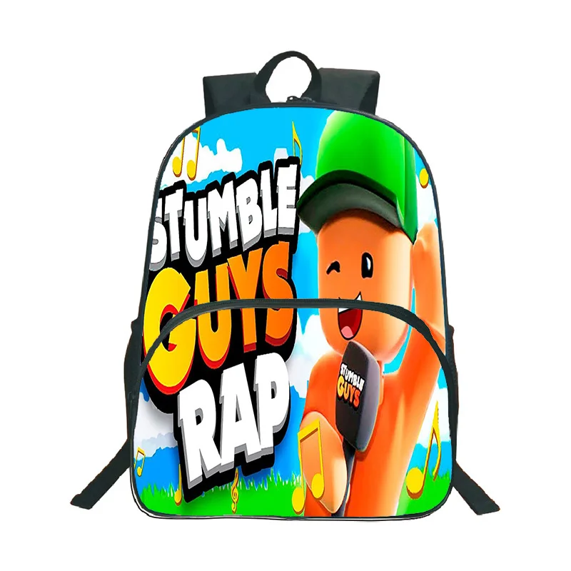 

Game 3D Print Stumble Guys Backpack Boys Girls School Bags Kids Cartoon Bookbag Primary Students Storage Bag Rucksack Mochilas