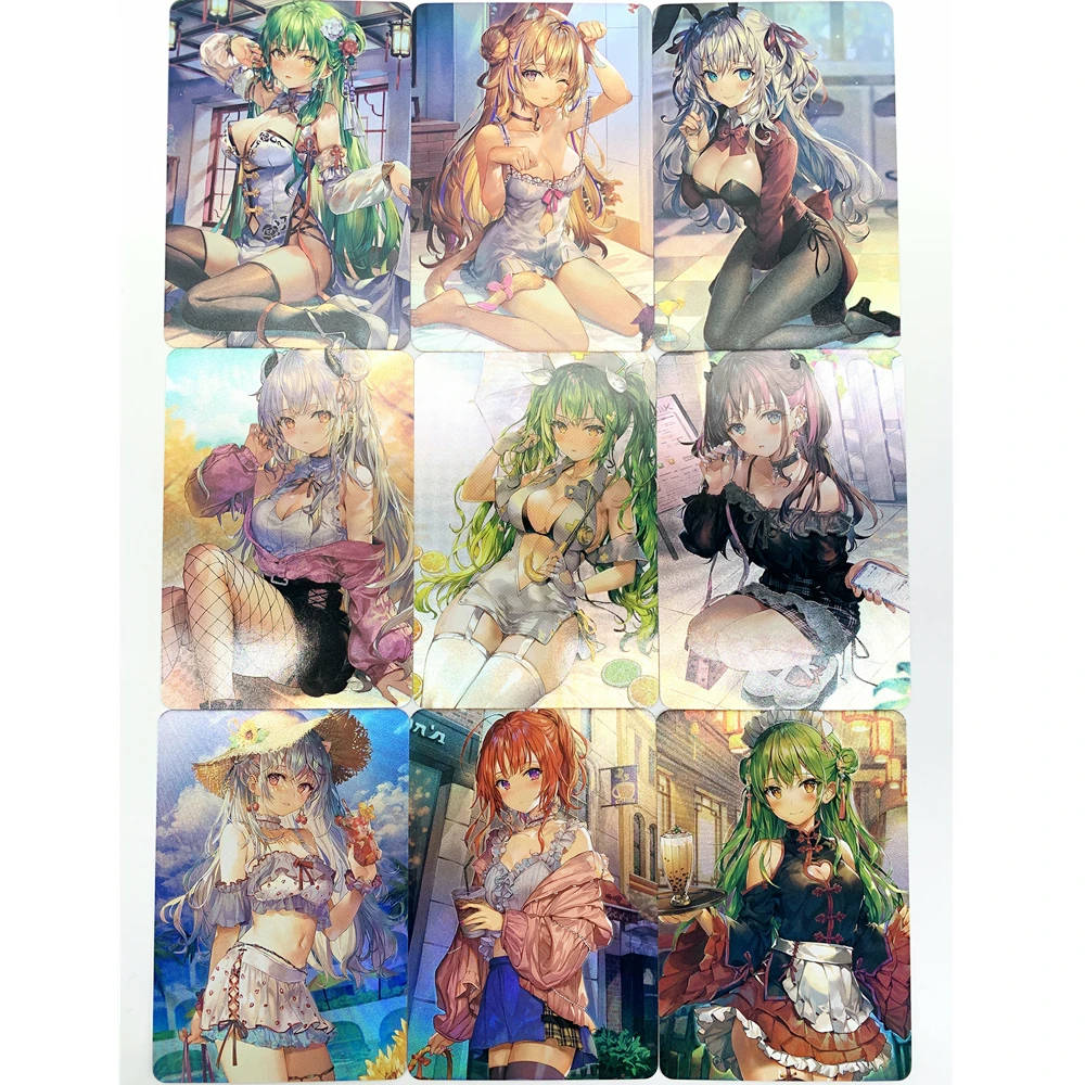 

9 шт./ACG сексуальные аниме для девочек, женская сексуальная обнаженная игрушка, женские карточки