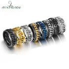 Крутое золотистое кольцо Nextvance из нержавеющей стали для мужчин, вращающееся кольцо, высокая металлическая цепь, женское Ювелирное Украшение в стиле панк вечерние ринки, повседневные подарки