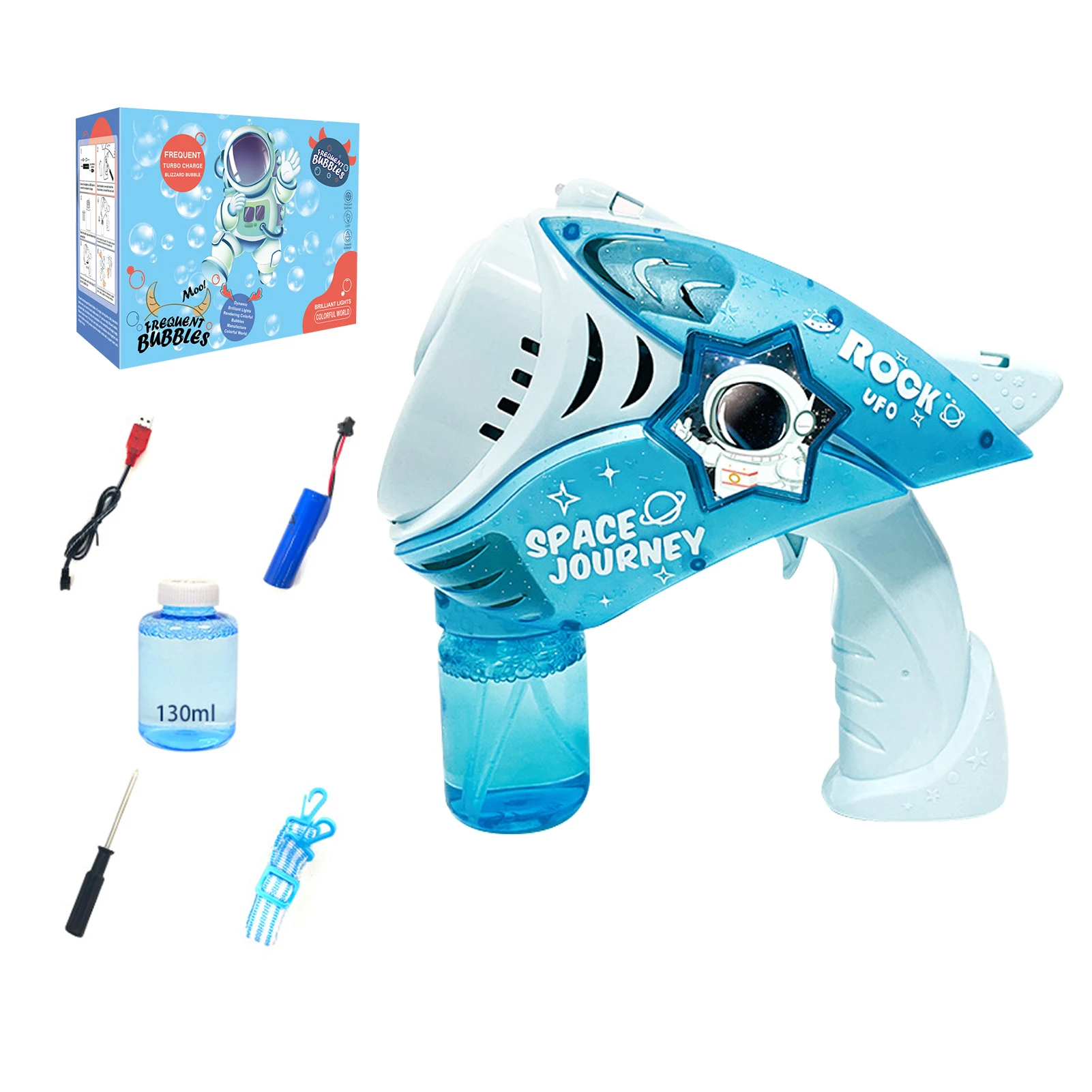 

Bubble Guns For Kids Electric Bubble Guns With Light Up Effect Space Style Automatic Bubble Maker Blower Guns With Light Effects